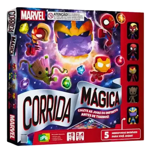 Kit 4 Jogos clássicos de tabuleiro Marvel Avengers Dama, Ludo