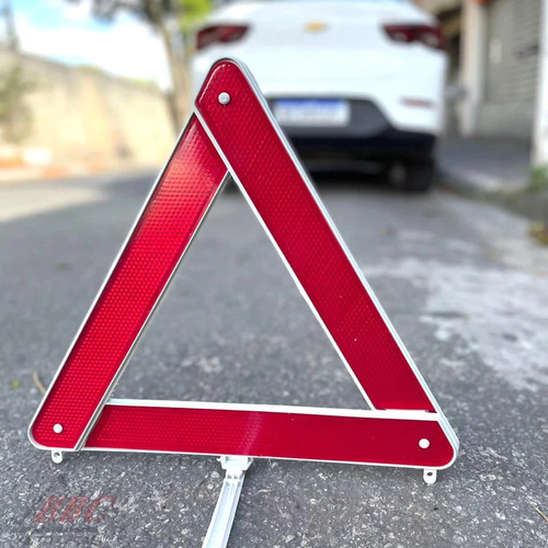 Triangulo Veicular Para Carro Sinalização Detran Com Base
