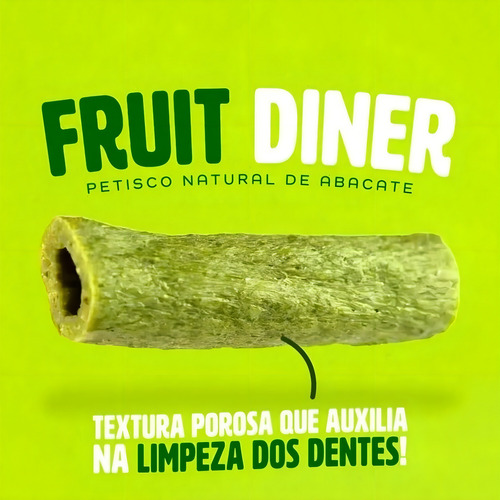 Petisco Pet P/ Cachorro Dentalight Fruit Diner Abacate 80g