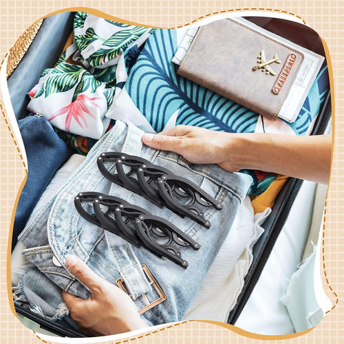 40 Perchas Plegables De Viaje De Plástico, Perchas Portátile