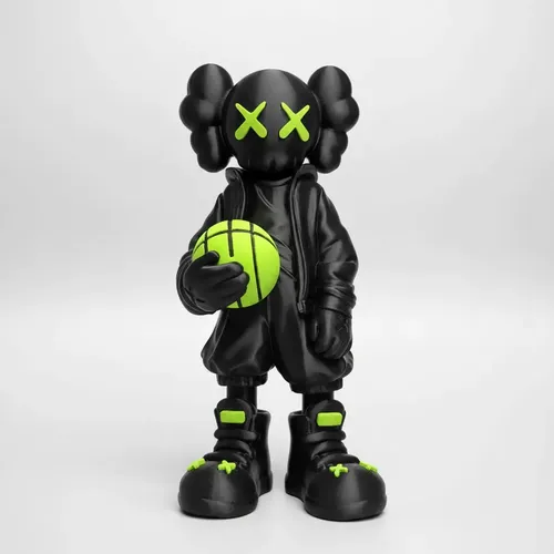 Boneco Kaws Companion Basquete Preto E Verde Neon | Parcelamento