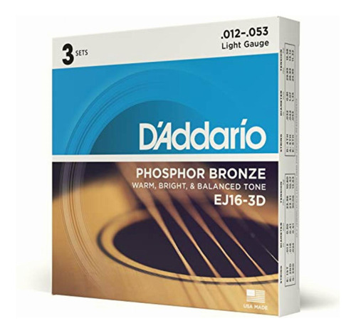 D'addario Ej15 Cuerdas Para Guitarra Acústica De Bronce