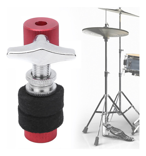 Kit De Batería Hihat Cymbal Clutch De Alta Calidad, Rojo Y N