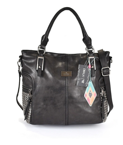Carteras Importadas Simil Cuero Mujer Grandes Negras Amayra