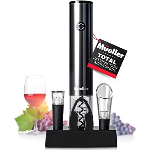 Mueller Electric Wine Opener Set - Rechargeable Batteri...