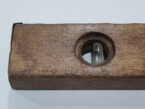 Imagen 5 de 8 de Antiguo Nivel Madera Y Bronce Con Protector Mag 59877