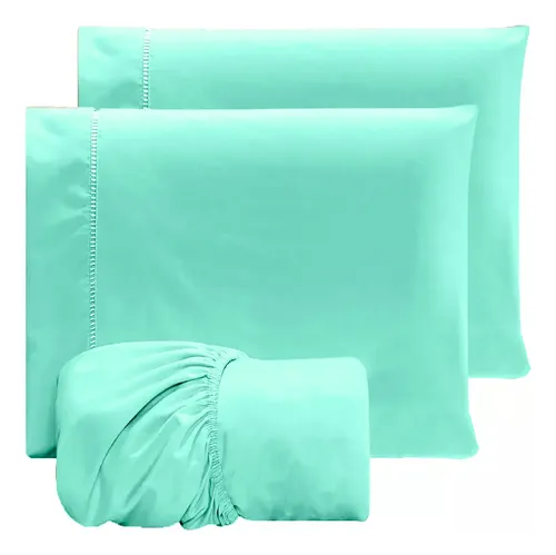 Jogo Lençol Casal 3pç 400 Fios Hipercal Conforto Macio Cor Thiffa...