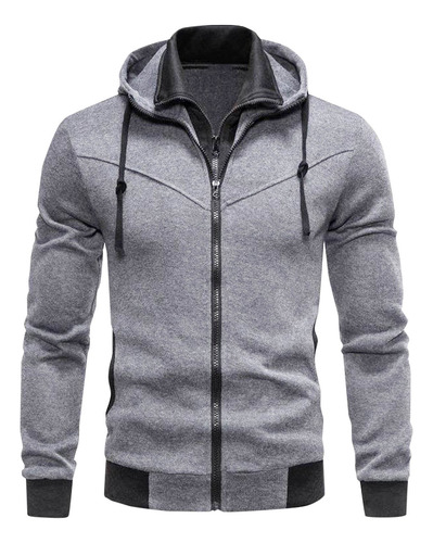 Blusas Masculinas Coloridas Com Zíper E Bolsos De Manga Comp