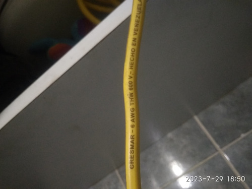 Cable 6 Awg  Color Amarillo 