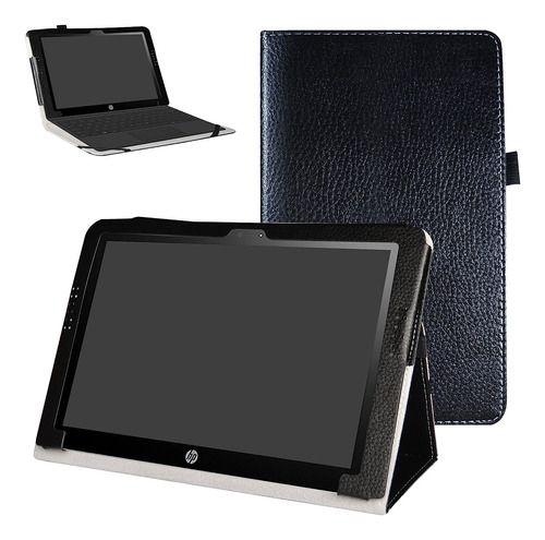 Pu Leather Folio 2-folding Stand Case Cover 10.1  Hp X2...