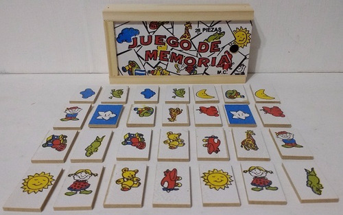20 Domino De Madera, Juego De La Memoria, Alfabeto Infantil