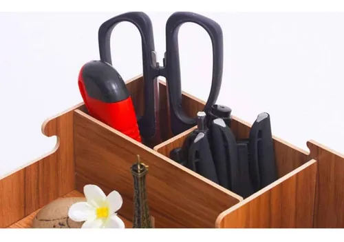 Caja Estante Organizador Multifuncional Home Office Madera