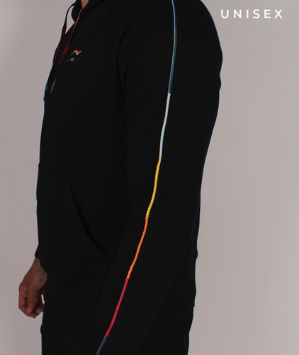 Imagen 3 de 5 de Sudadera Li-ning Original Gorro Negro Con Colores Unisex Fpx