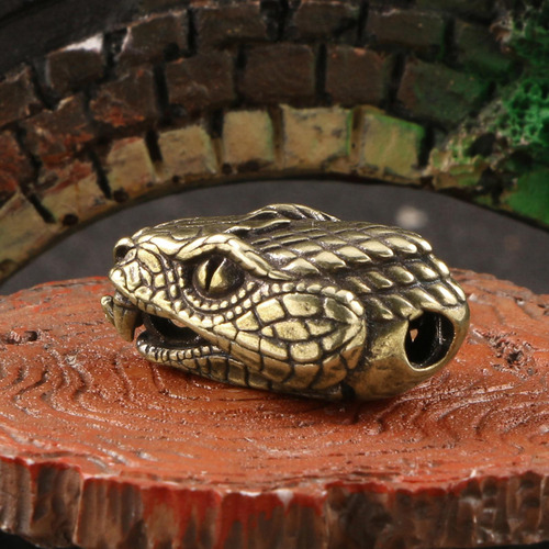 Accesorios De Cuentas De Cabeza De Serpiente De Latón,