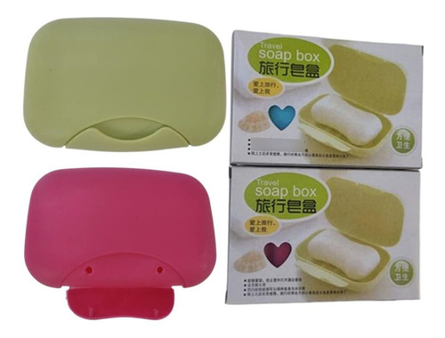Plastic Soap Case Holder Container, 2 Pcs Portable Travel So