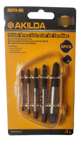 Juego Set Brocas Extractor De Tornillos Colas Chancho 5pcs