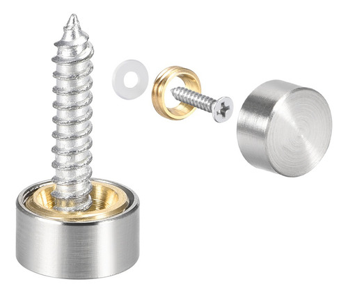 Tornillos Para Espejo Con Tapas Decorativas 10mm Dia 4kit
