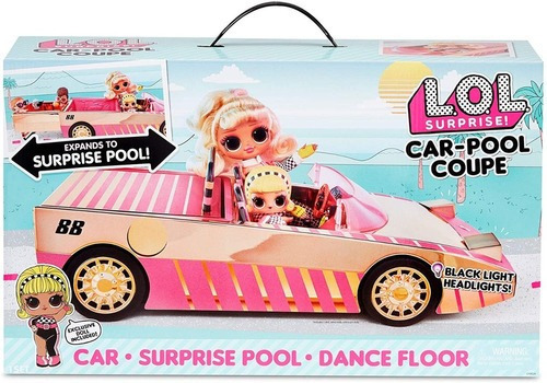 Set Drag Racer + Car-pool Coupe Descapotable L.o.l Surprise