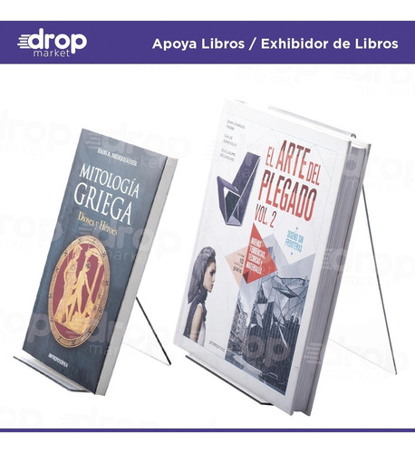 Imagen 5 de 10 de Apoya Libros Soporte Exhibidor Porta Sujeta Libros X20u