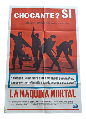 Poster Afiche Cine Antiguo Original La Máquina Mortal *