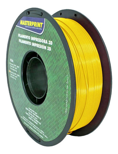 Filamento De Impressão 3d Pla 1,75mm 1kg Masterprint Amarelo