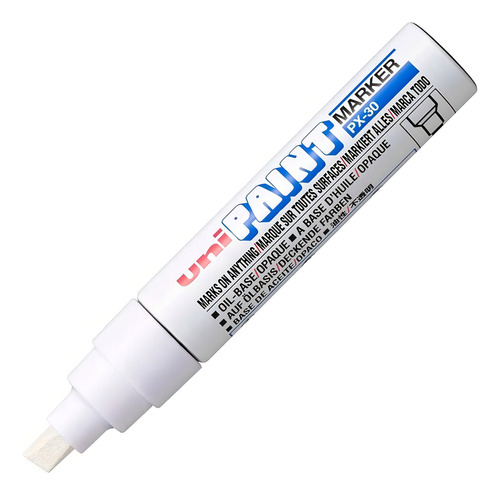 Marcador Uni Paint Px30 8mm Blanco Graffit Pintura Al Aceite