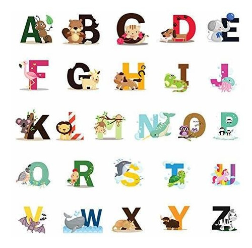 Vinilo Decorativo Para Pared Poorminer Alphabet Wall Sticker