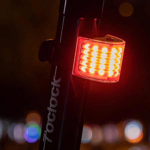 Imagen 2 de 3 de Luz Trasera Asiento Bicicleta Roja Iluminación 180° Rockbros