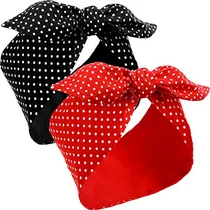 Comprar 2 Piezas Polka Dot Headband Bandana Headband 50s Rp4xe