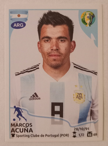 Marcos Acuña Figurita # 136 Copa América Brasil 2019