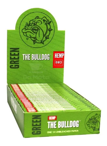 Caja de seda The Bulldog Amsterdam, tamaño pequeño, verde, con 25 sabores, sin sabor