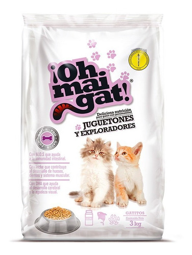 Alimento Para Gatos Oh Mai Gat Gatitos Juguetones 3kg