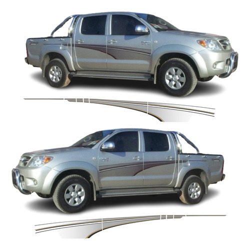 Franja  Lateral  Toyota Hilux Srv 2005 Adhesivos Calcos 