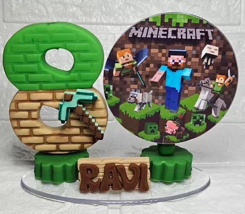Bolo de Aniversário Minecraft