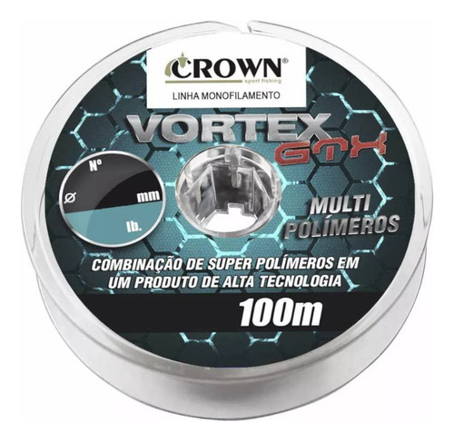 Linha Monofilamento Crown Vortex Gtx 26mm 100m