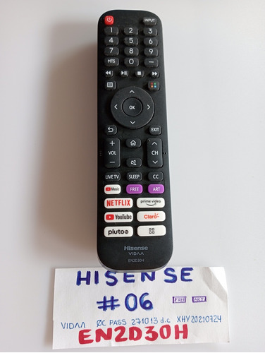 Control Remoto Hisense  En2d30h#6  