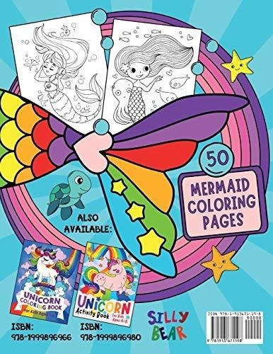 Mermaid Coloring Book For Kids Ages 4-8 (us Edition), De Bear, Si. Editorial On The Hop Books Ltd En Inglés