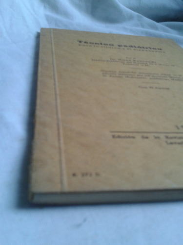 Tecnica Pediatrica - Dr. Hans Behrendt 1935 Envios Mdq C10
