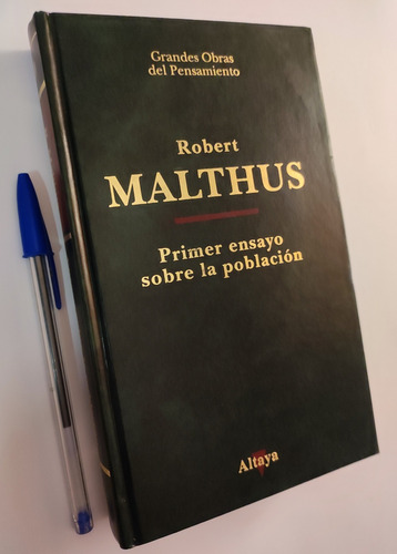 Primer Ensayo Sobre La Población. Robert Malthus. Tapa Dura (Reacondicionado)