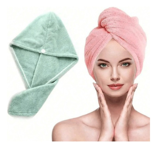 4 Toallas De Microfibra Para Secar El Cabello Gorro De