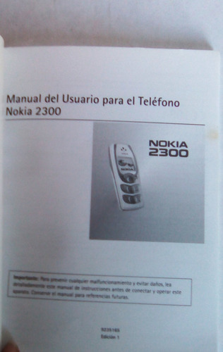 Manual De Usuario Nokia 5000, 2300 Y General