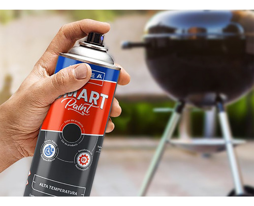 Pintura En Aerosol Smart Paint Doblea 350ml X 3 Unid = Color Negro Brillante
