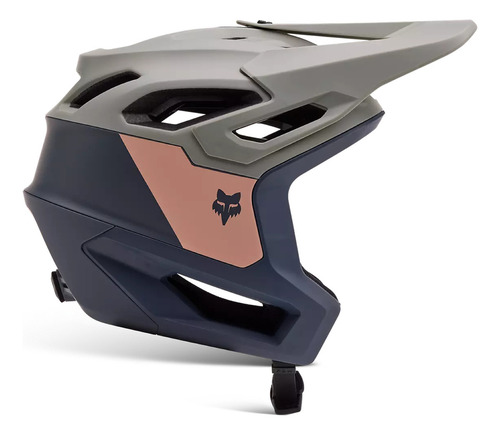 Casco Fox Dropframe Le Zebra Enduro Trail Bicicleta All Mountain Color Grafito Talla S 51-55cm