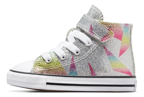 Gold glitter converse kids sales