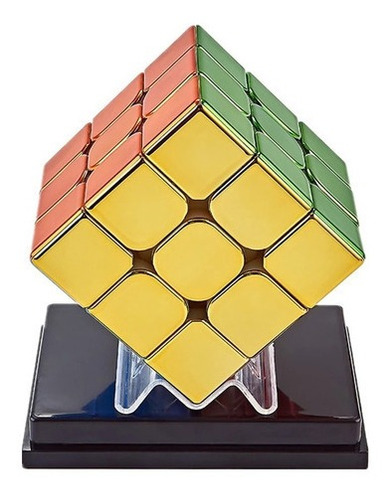 Cubo Mágico 3x3 Magnético Metálico Stickerless Cor da estrutura Cromado