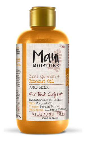 Maui Moisture - Curl Quench + Aceite De Coco, Crema Hidratan