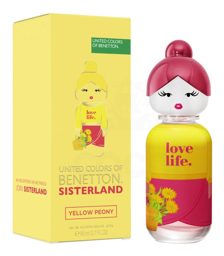 Perfume Benetton Colors Sisterland Yellow Peony Edt 80ml