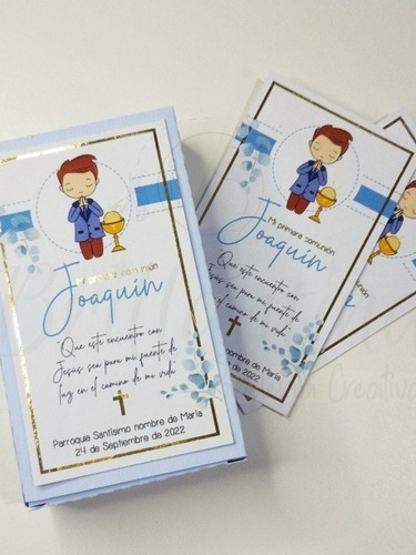 Estampitas Comunión X50u Personalizadas!