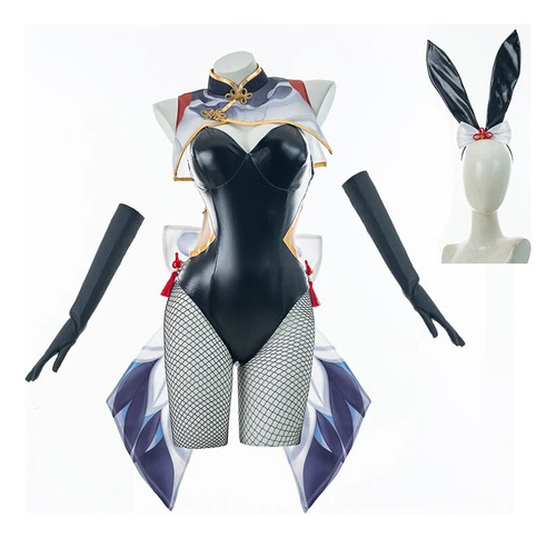 Fantasia De Genshin Girl Rolecos Shenhe Impact Bunny, Sexy,