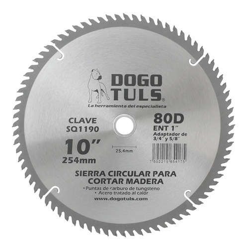 Sierra Circular Madera 10  80d Ent 1 